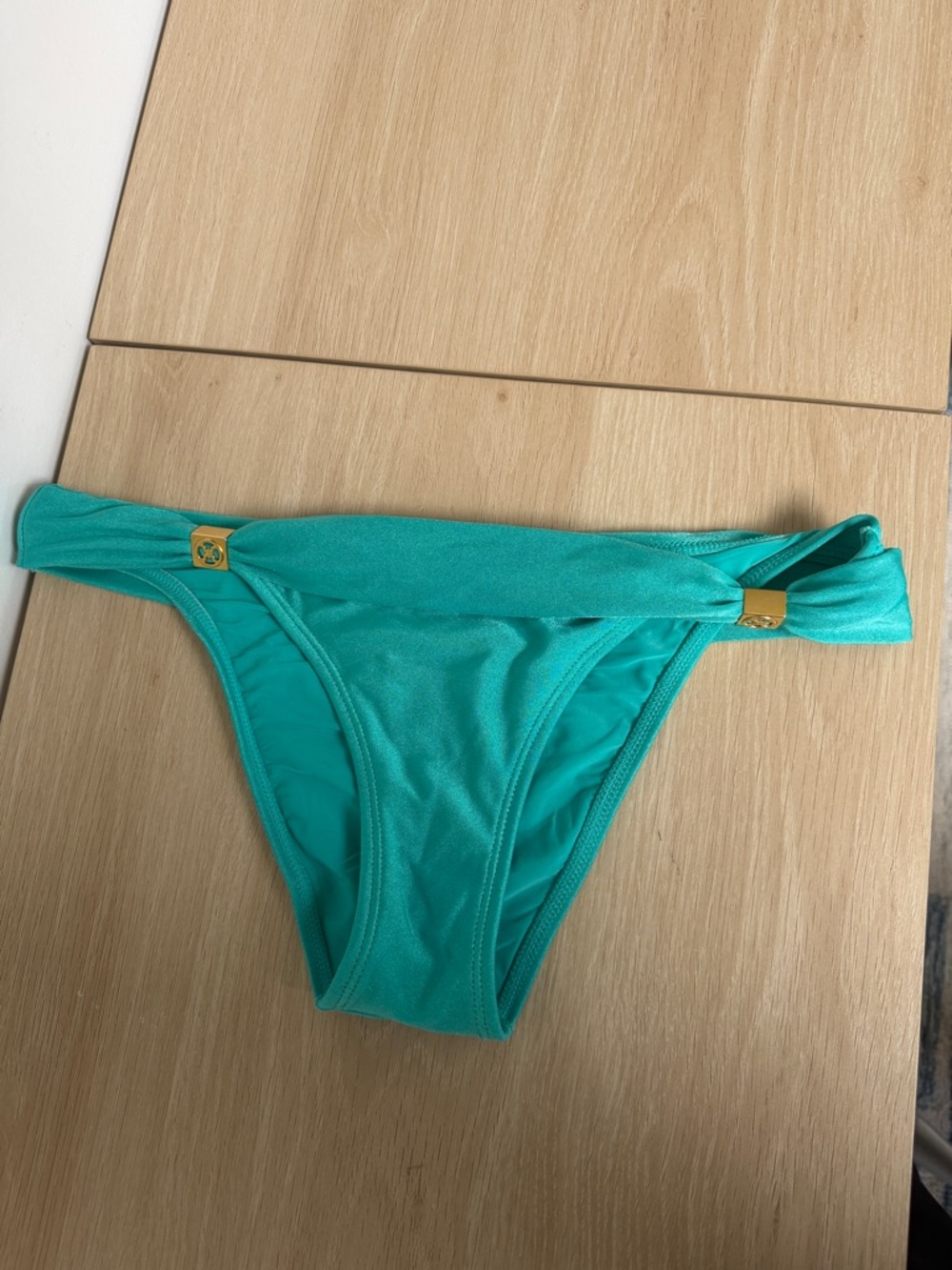 Teal Gold-Accent Women's Bikini Bottom